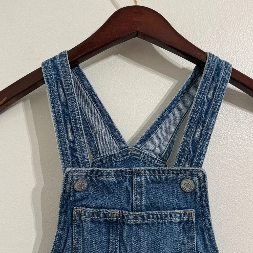 OLD NAVY Denim Overalls Girls Size 6-7 Small Adjustable Straps Kids